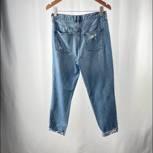 Free People We The Free Blossom Distressed Rigid Skinny Jeans in‎ Blue Size 28 - Picture 8 of 13